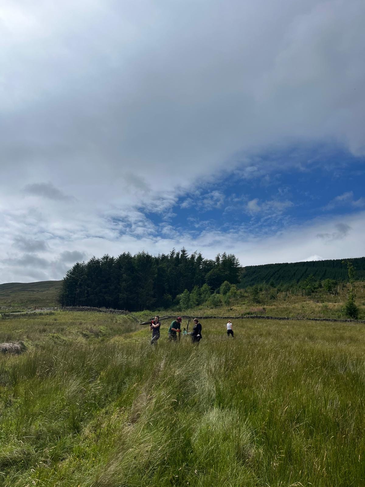 Snaizeholme landscape with team