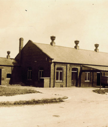 An old photograph of a bakery