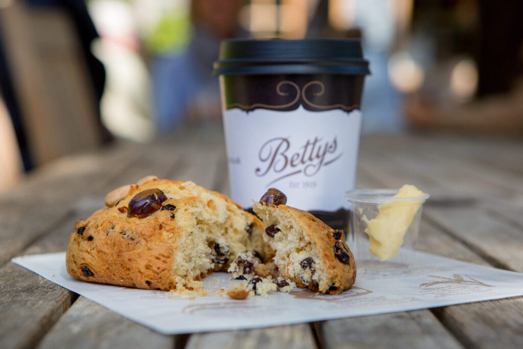 Bettys cup with Fat Rascal